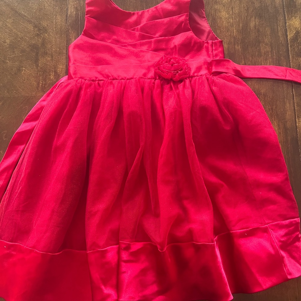 Red holiday dress, size 5, youngland.